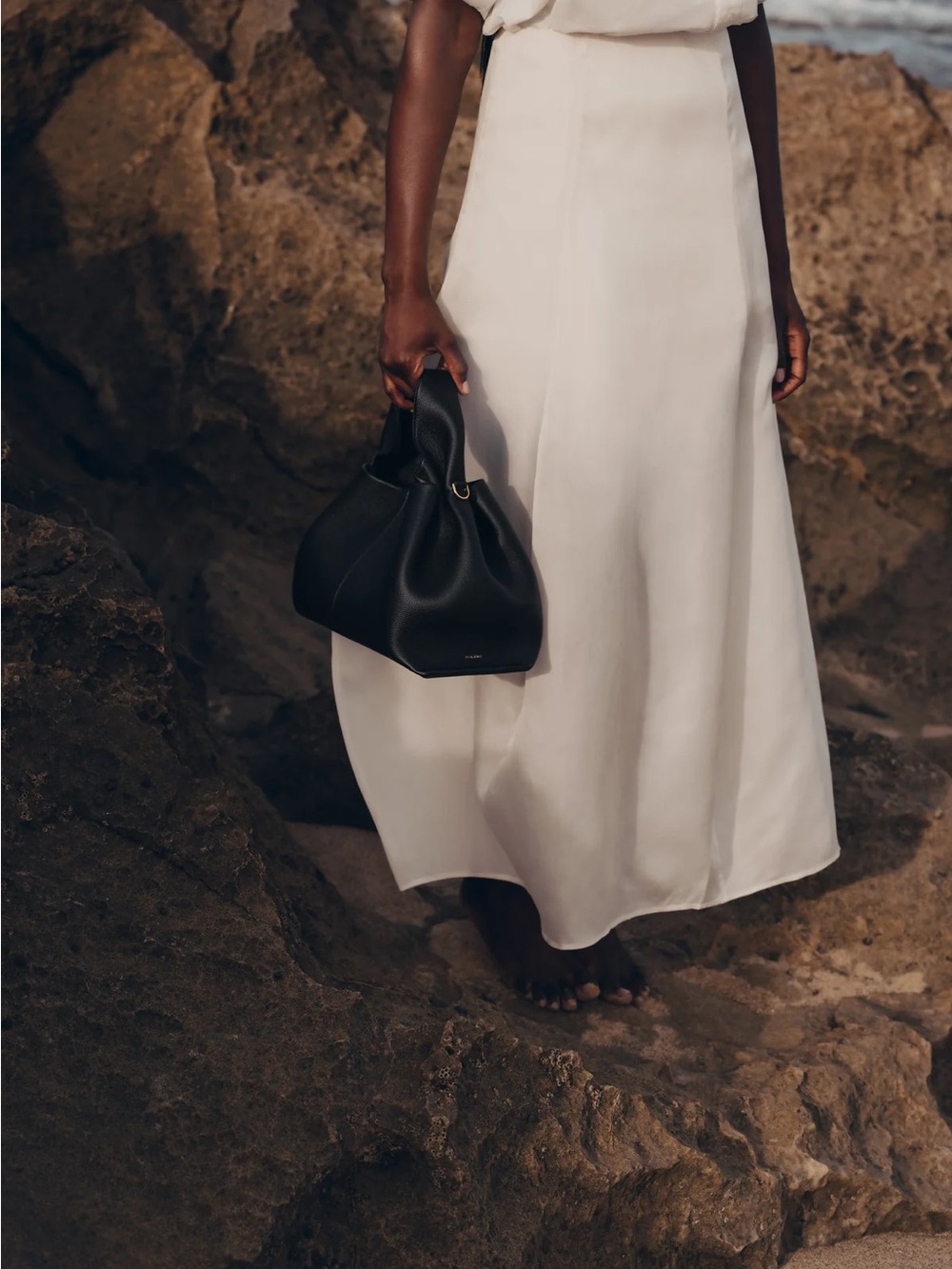 POLENE Numéro Neuf EDITION TEXTURED BLACK bag * no shoulder strap - Picture 6 of 17